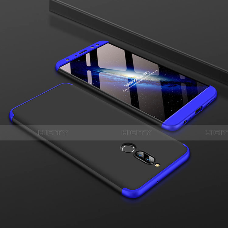 Custodia Plastica Rigida Cover Opaca Fronte e Retro 360 Gradi per Huawei Mate 10 Lite Blu e Nero