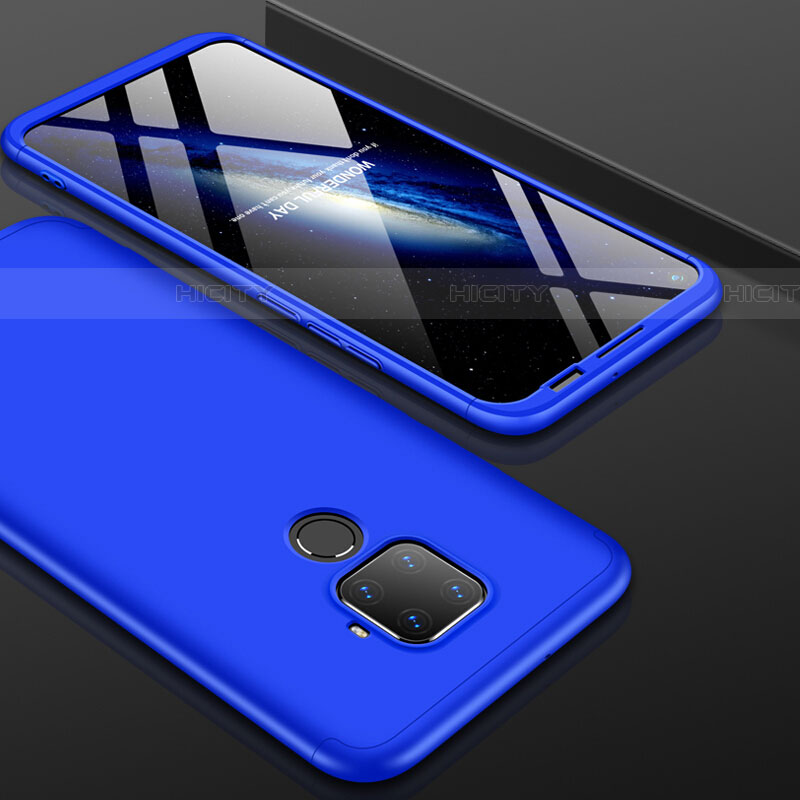Custodia Plastica Rigida Cover Opaca Fronte e Retro 360 Gradi per Huawei Mate 30 Lite Blu