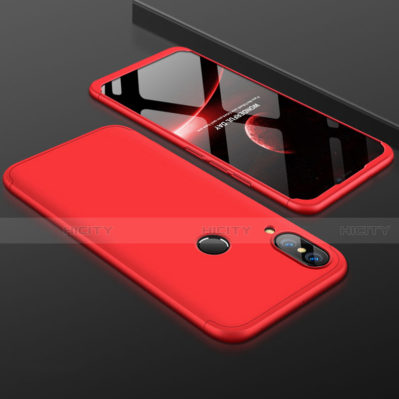 Custodia Plastica Rigida Cover Opaca Fronte e Retro 360 Gradi per Huawei Nova 3e Rosso