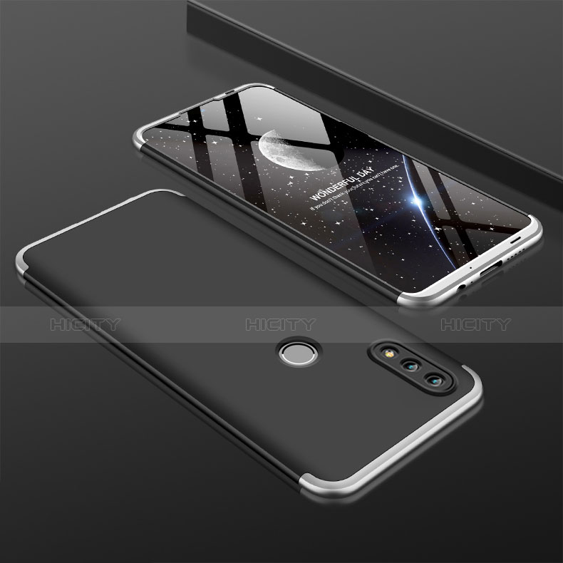 Custodia Plastica Rigida Cover Opaca Fronte e Retro 360 Gradi per Huawei P Smart (2019) Argento