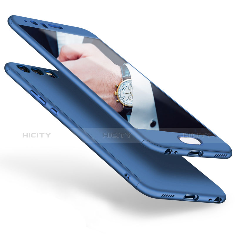 Custodia Plastica Rigida Cover Opaca Fronte e Retro 360 Gradi per Huawei P10 Plus Blu
