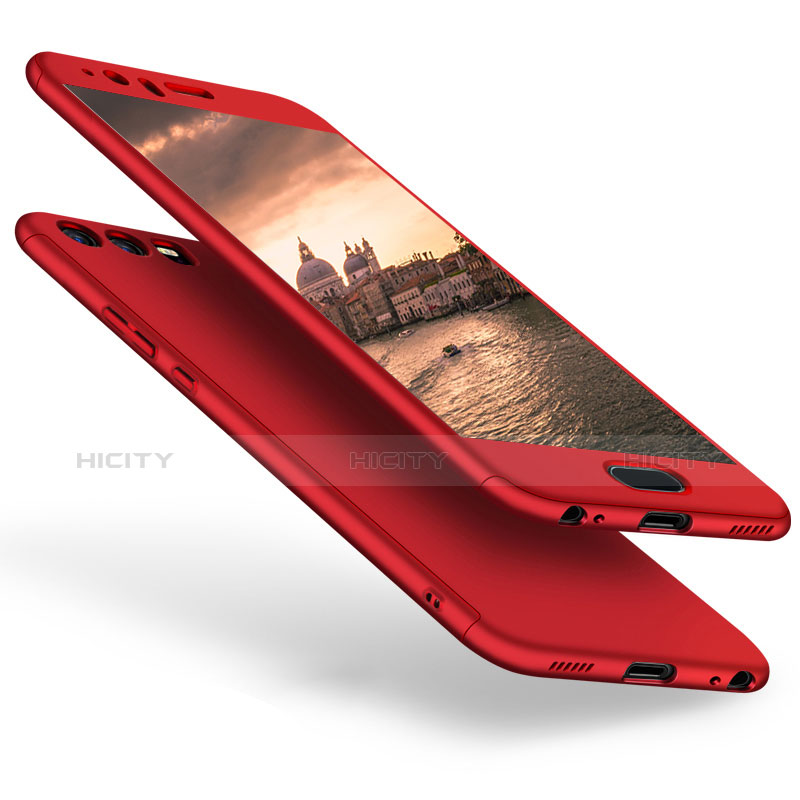 Custodia Plastica Rigida Cover Opaca Fronte e Retro 360 Gradi per Huawei P10 Plus Rosso