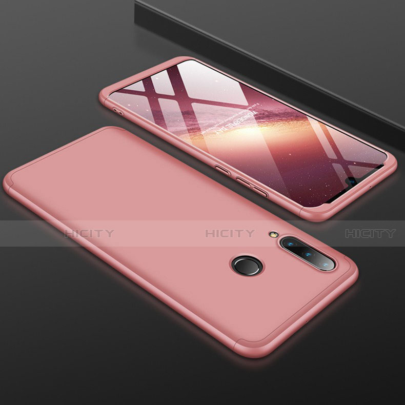 Custodia Plastica Rigida Cover Opaca Fronte e Retro 360 Gradi per Huawei P30 Lite New Edition Oro Rosa