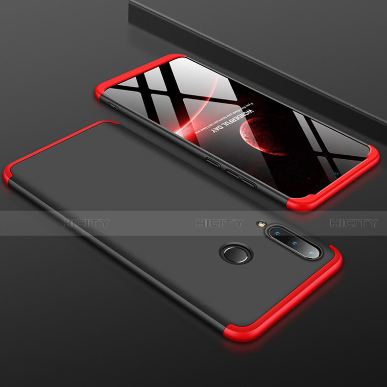 Custodia Plastica Rigida Cover Opaca Fronte e Retro 360 Gradi per Huawei P30 Lite Rosso e Nero