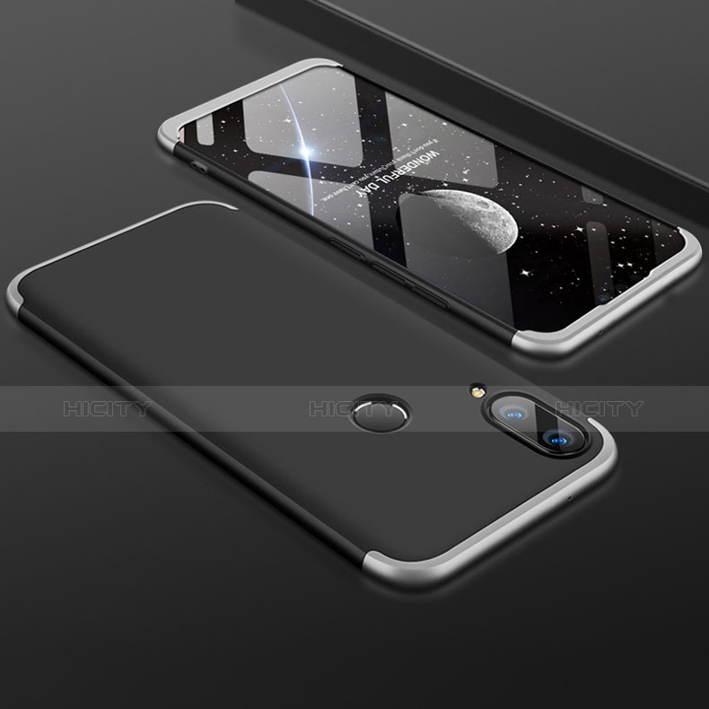 Custodia Plastica Rigida Cover Opaca Fronte e Retro 360 Gradi per Huawei Y9 (2019) Argento