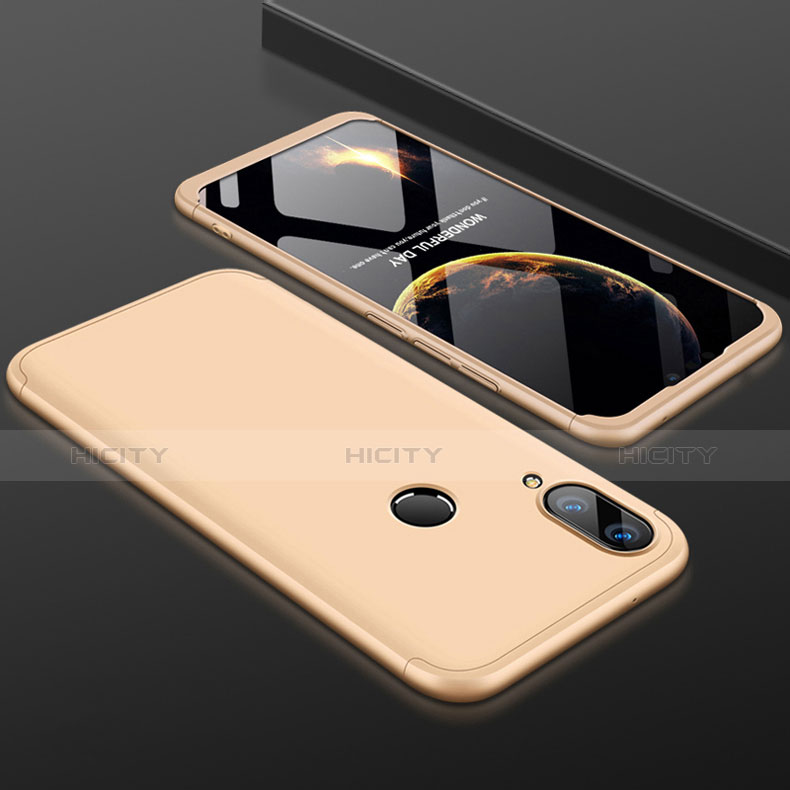 Custodia Plastica Rigida Cover Opaca Fronte e Retro 360 Gradi per Huawei Y9 (2019) Oro