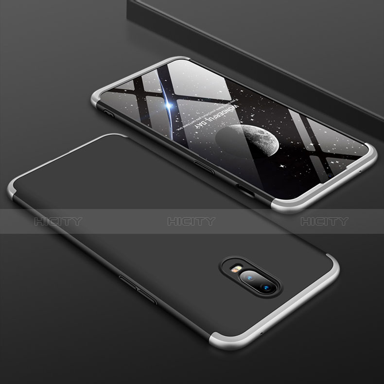 Custodia Plastica Rigida Cover Opaca Fronte e Retro 360 Gradi per OnePlus 6T Argento
