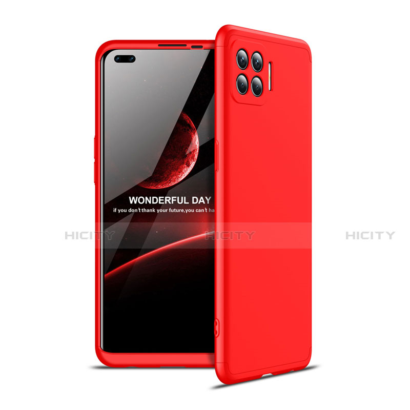 Custodia Plastica Rigida Cover Opaca Fronte e Retro 360 Gradi per Oppo A93 Rosso