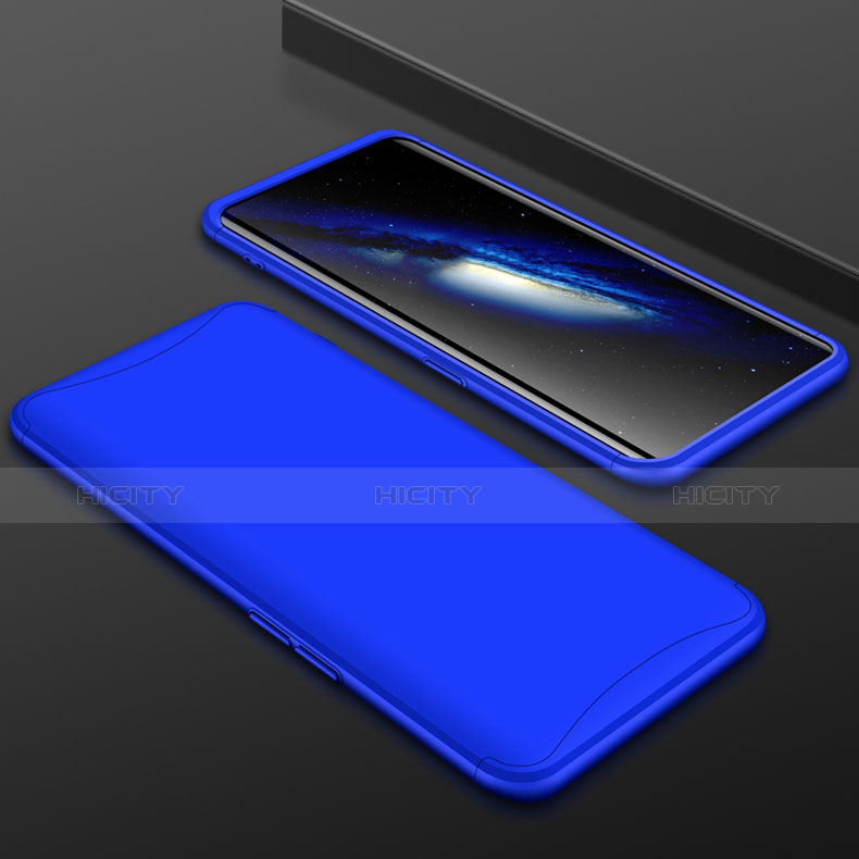 Custodia Plastica Rigida Cover Opaca Fronte e Retro 360 Gradi per Oppo Find X Super Flash Edition Blu