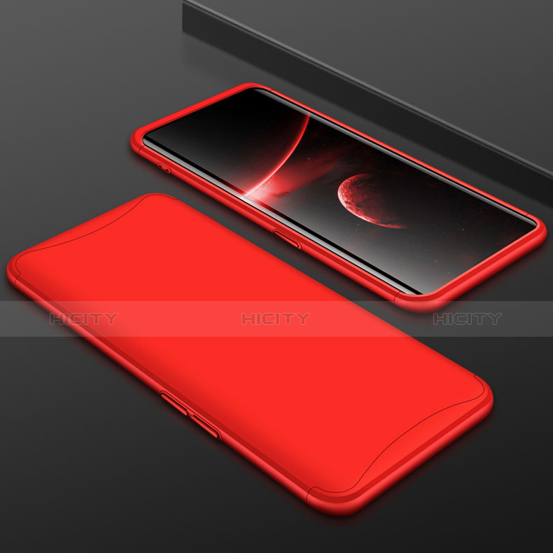 Custodia Plastica Rigida Cover Opaca Fronte e Retro 360 Gradi per Oppo Find X Super Flash Edition Rosso