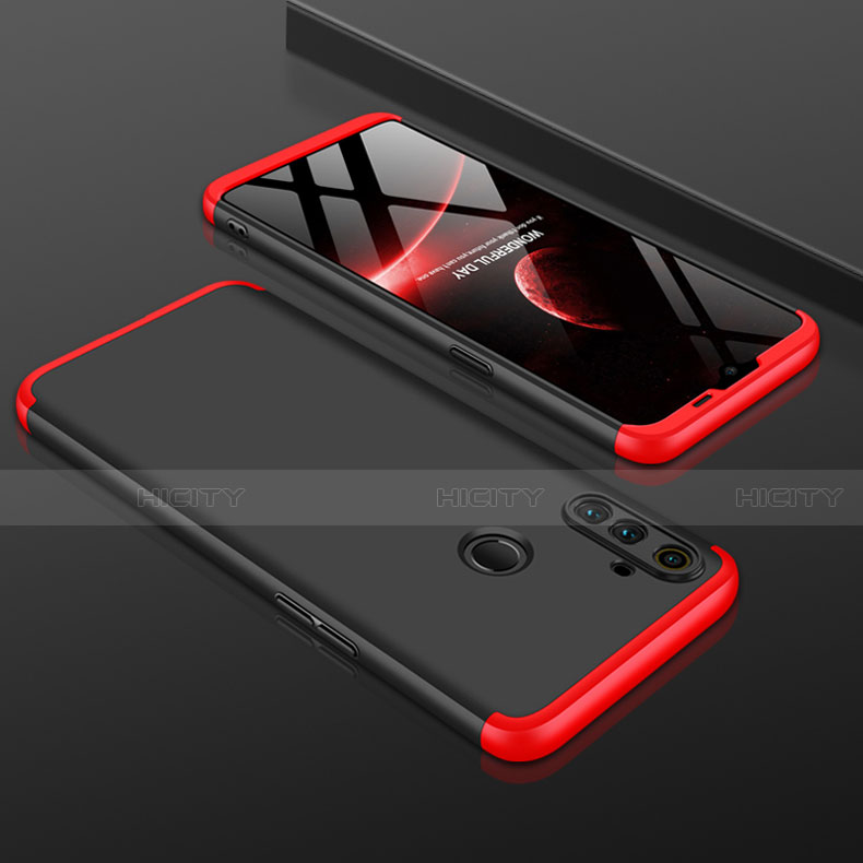 Custodia Plastica Rigida Cover Opaca Fronte e Retro 360 Gradi per Realme C3 Rosso e Nero