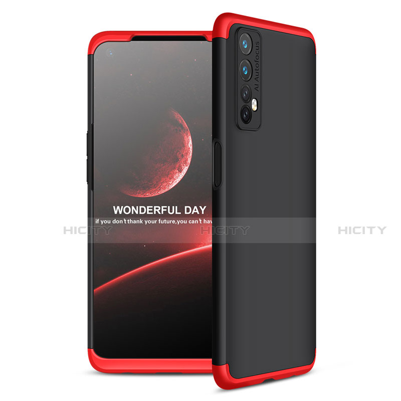 Custodia Plastica Rigida Cover Opaca Fronte e Retro 360 Gradi per Realme Narzo 20 Pro Rosso e Nero