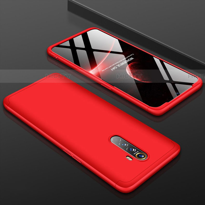 Custodia Plastica Rigida Cover Opaca Fronte e Retro 360 Gradi per Realme X2 Pro Rosso
