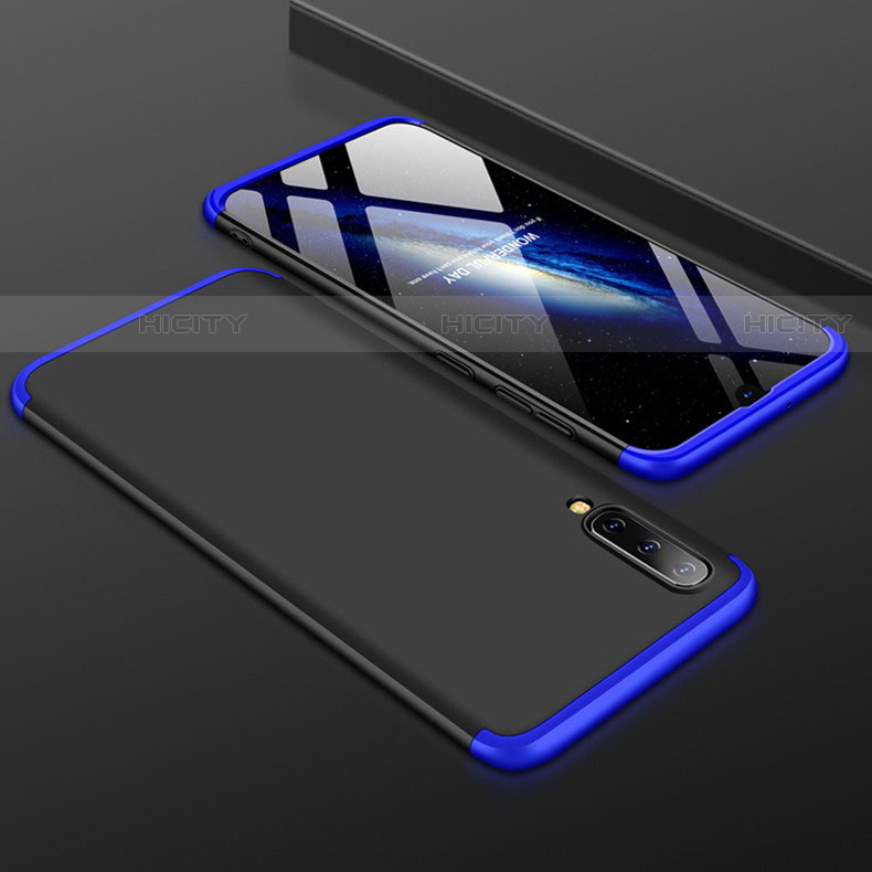 Custodia Plastica Rigida Cover Opaca Fronte e Retro 360 Gradi per Samsung Galaxy A30S Blu e Nero