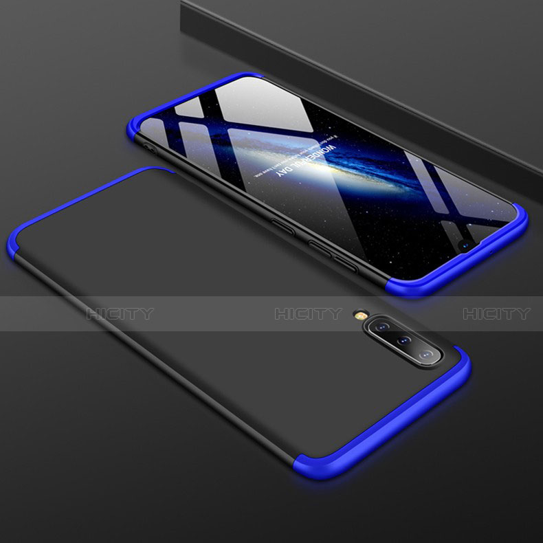 Custodia Plastica Rigida Cover Opaca Fronte e Retro 360 Gradi per Samsung Galaxy A50 Blu e Nero
