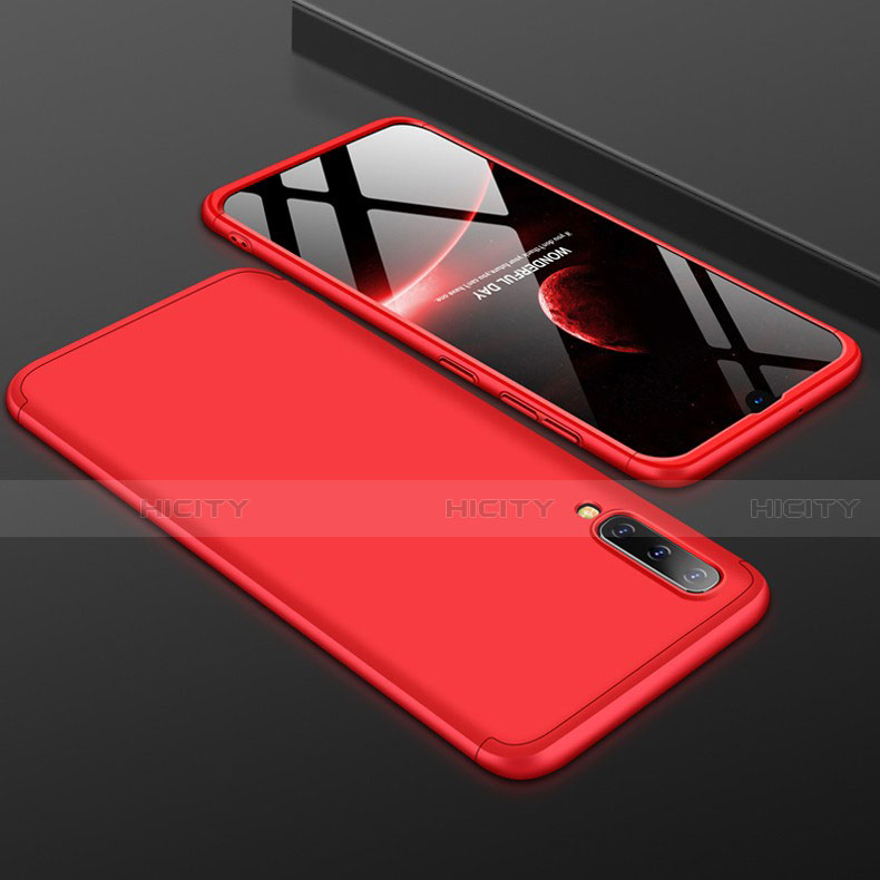 Custodia Plastica Rigida Cover Opaca Fronte e Retro 360 Gradi per Samsung Galaxy A50 Rosso