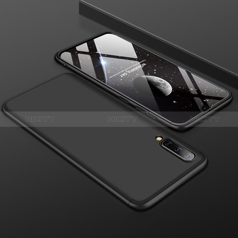 Custodia Plastica Rigida Cover Opaca Fronte e Retro 360 Gradi per Samsung Galaxy A50S Nero