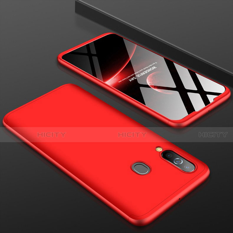Custodia Plastica Rigida Cover Opaca Fronte e Retro 360 Gradi per Samsung Galaxy A60 Rosso