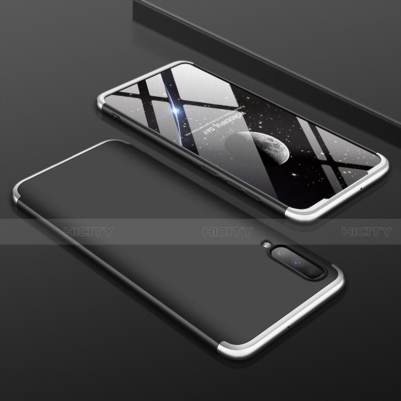 Custodia Plastica Rigida Cover Opaca Fronte e Retro 360 Gradi per Samsung Galaxy A70 Argento