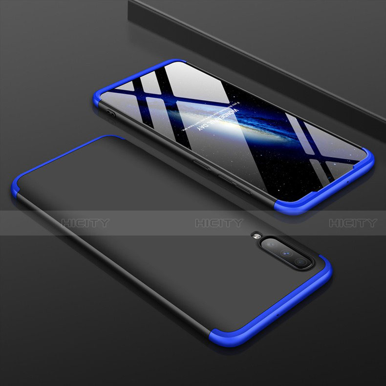 Custodia Plastica Rigida Cover Opaca Fronte e Retro 360 Gradi per Samsung Galaxy A70 Blu e Nero