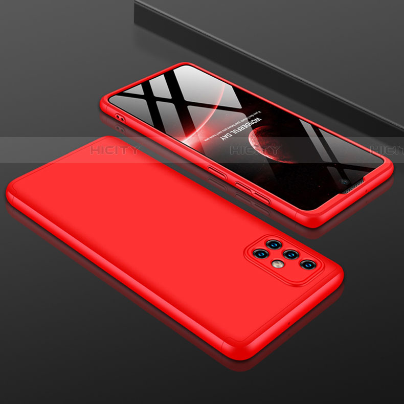 Custodia Plastica Rigida Cover Opaca Fronte e Retro 360 Gradi per Samsung Galaxy A71 5G Rosso
