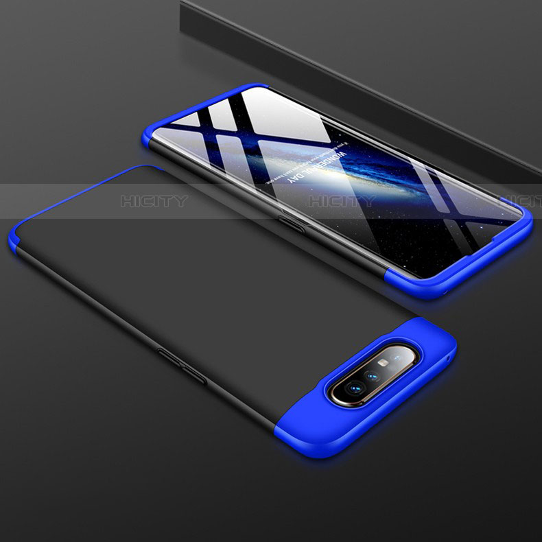 Custodia Plastica Rigida Cover Opaca Fronte e Retro 360 Gradi per Samsung Galaxy A90 4G Blu e Nero