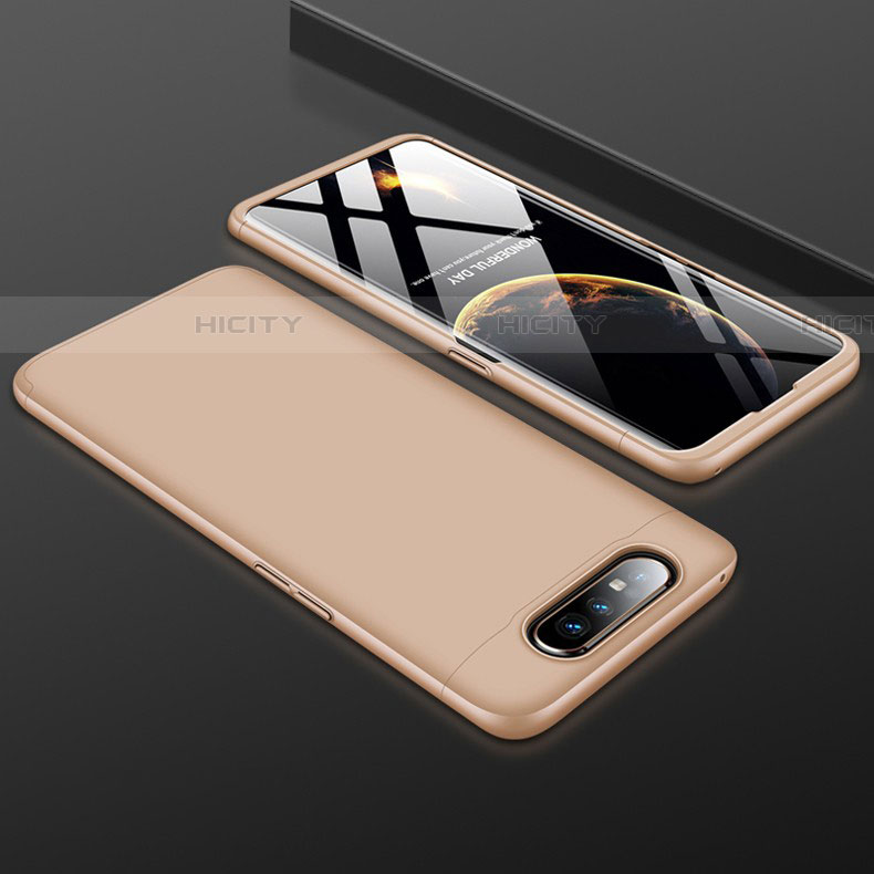 Custodia Plastica Rigida Cover Opaca Fronte e Retro 360 Gradi per Samsung Galaxy A90 4G Oro