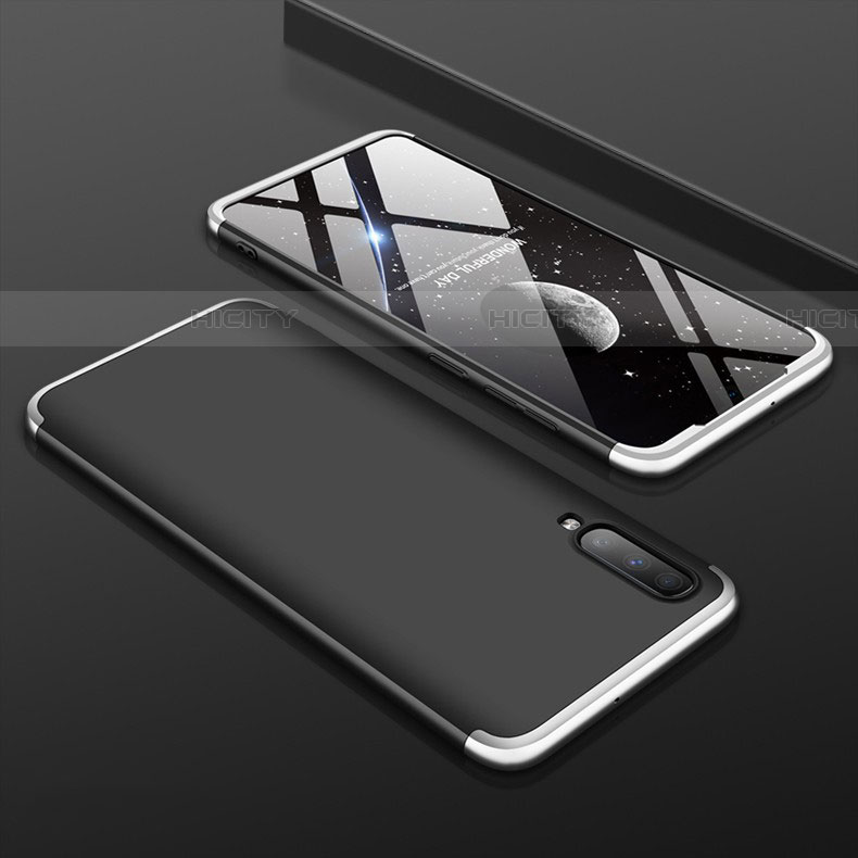 Custodia Plastica Rigida Cover Opaca Fronte e Retro 360 Gradi per Samsung Galaxy A90 5G Argento