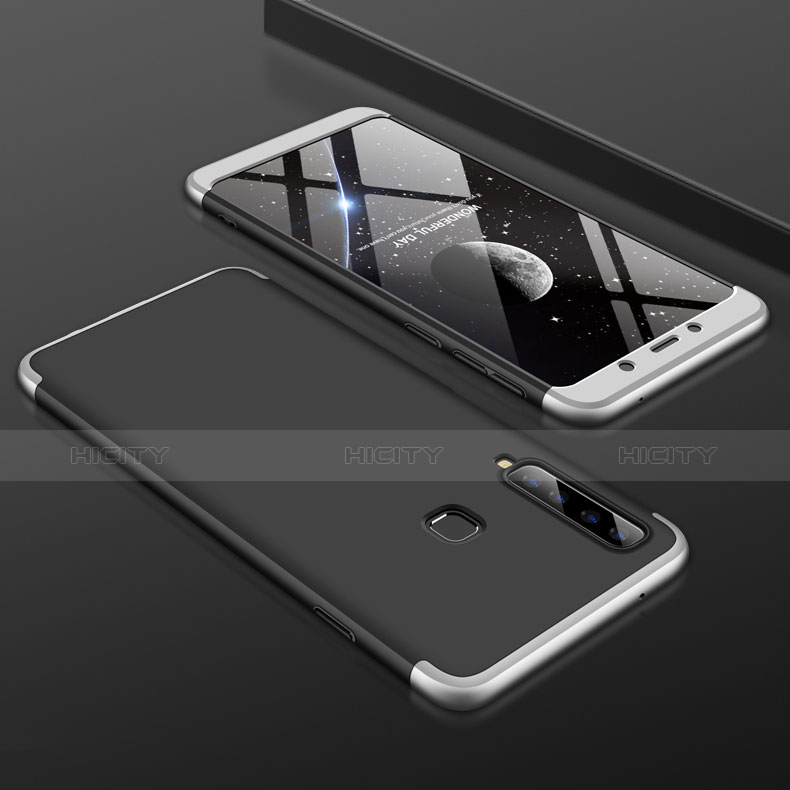 Custodia Plastica Rigida Cover Opaca Fronte e Retro 360 Gradi per Samsung Galaxy A9s Argento