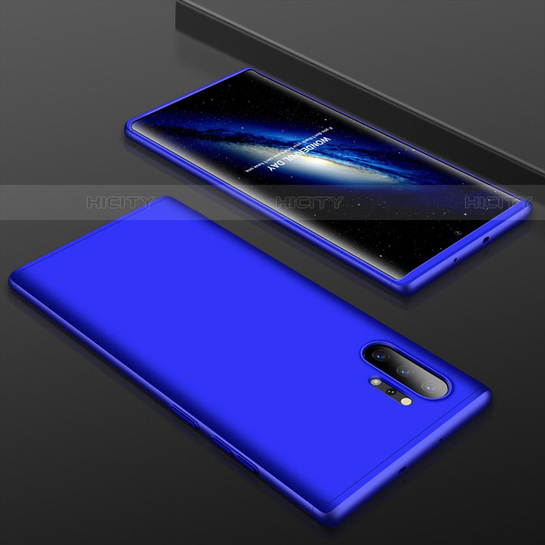 Custodia Plastica Rigida Cover Opaca Fronte e Retro 360 Gradi per Samsung Galaxy Note 10 Plus 5G Blu