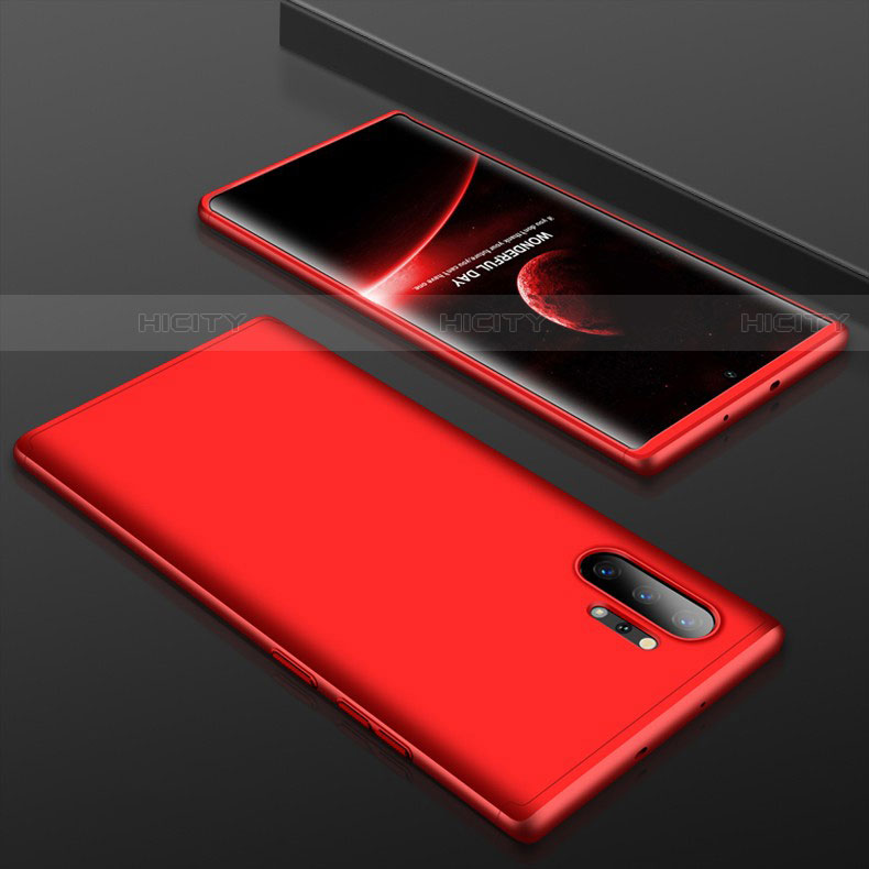 Custodia Plastica Rigida Cover Opaca Fronte e Retro 360 Gradi per Samsung Galaxy Note 10 Plus Rosso