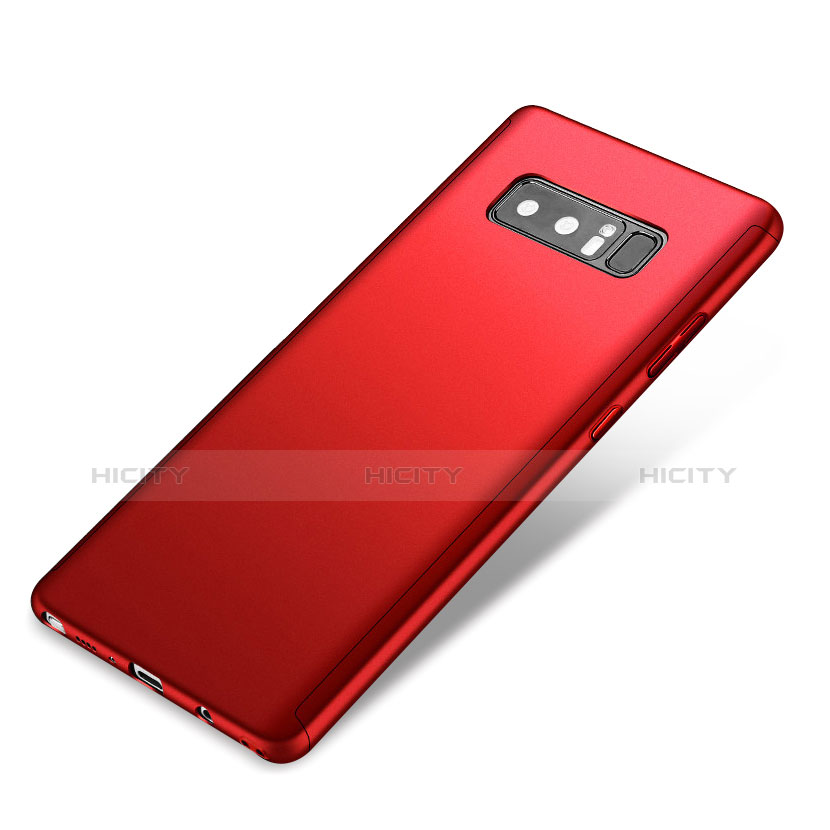 Custodia Plastica Rigida Cover Opaca Fronte e Retro 360 Gradi per Samsung Galaxy Note 8 Duos N950F Rosso