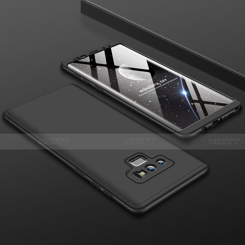 Custodia Plastica Rigida Cover Opaca Fronte e Retro 360 Gradi per Samsung Galaxy Note 9 Nero