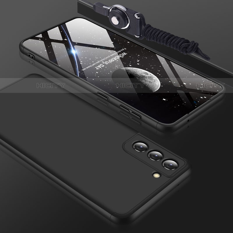 Custodia Plastica Rigida Cover Opaca Fronte e Retro 360 Gradi per Samsung Galaxy S21 FE 5G Nero