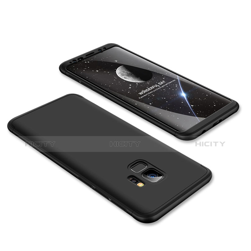 Custodia Plastica Rigida Cover Opaca Fronte e Retro 360 Gradi per Samsung Galaxy S9 Nero
