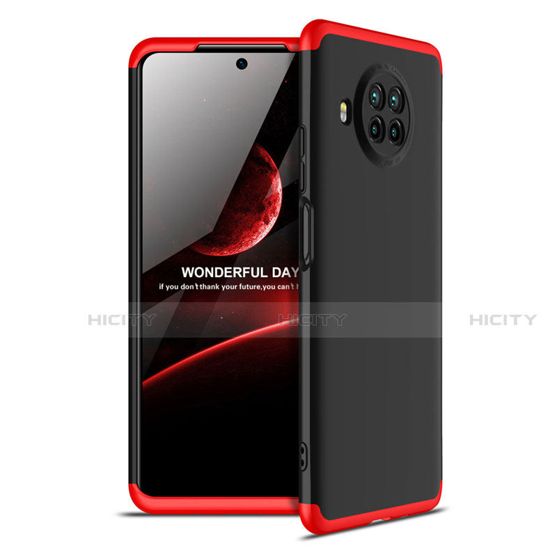 Custodia Plastica Rigida Cover Opaca Fronte e Retro 360 Gradi per Xiaomi Mi 10T Lite 5G Rosso e Nero