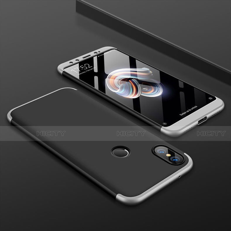 Custodia Plastica Rigida Cover Opaca Fronte e Retro 360 Gradi per Xiaomi Mi 6X Argento e Nero