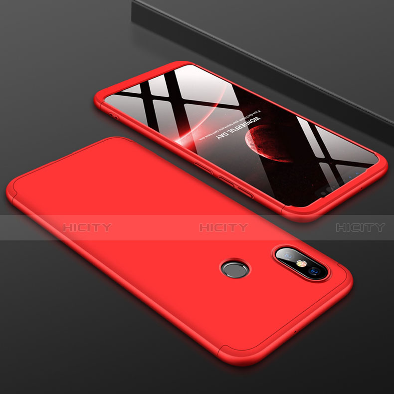 Custodia Plastica Rigida Cover Opaca Fronte e Retro 360 Gradi per Xiaomi Mi 8 Rosso