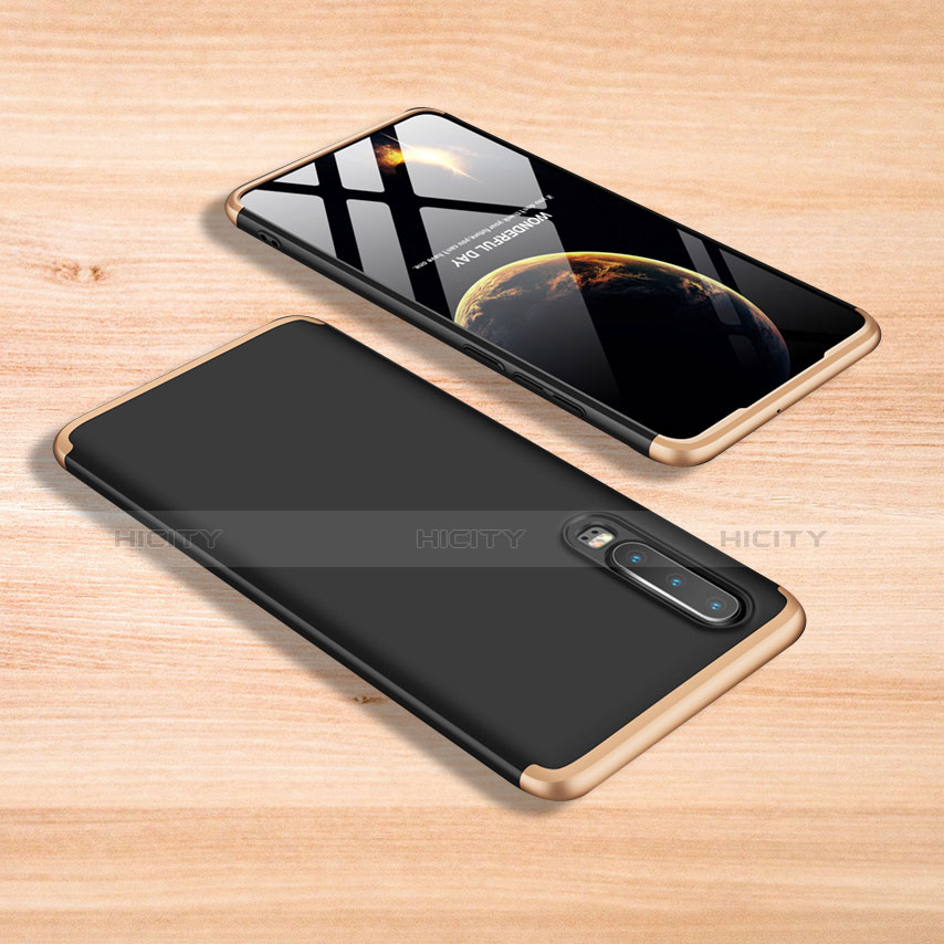 Custodia Plastica Rigida Cover Opaca Fronte e Retro 360 Gradi per Xiaomi Mi 9 Pro Oro e Nero