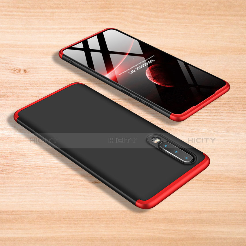 Custodia Plastica Rigida Cover Opaca Fronte e Retro 360 Gradi per Xiaomi Mi 9 Pro Rosso e Nero