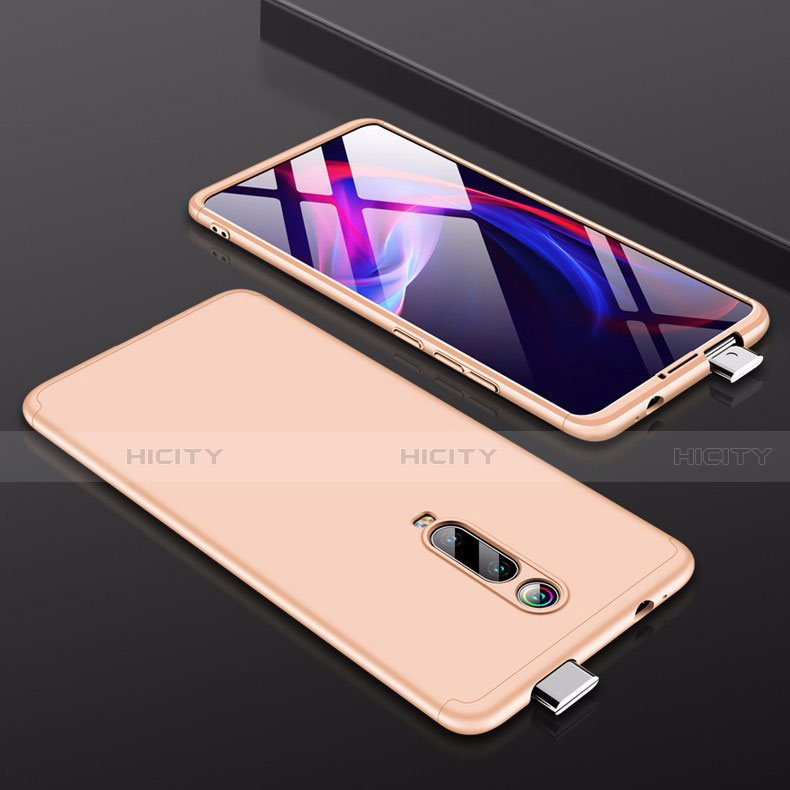 Custodia Plastica Rigida Cover Opaca Fronte e Retro 360 Gradi per Xiaomi Mi 9T Oro