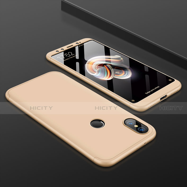Custodia Plastica Rigida Cover Opaca Fronte e Retro 360 Gradi per Xiaomi Mi A2 Oro