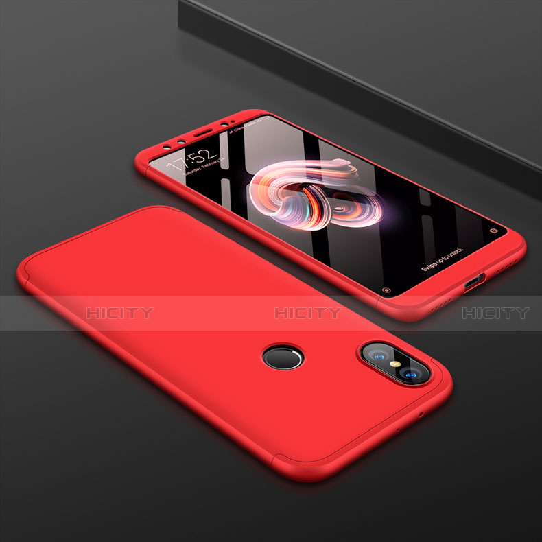 Custodia Plastica Rigida Cover Opaca Fronte e Retro 360 Gradi per Xiaomi Mi A2 Rosso