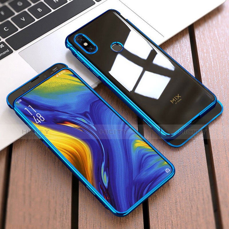Custodia Plastica Rigida Cover Opaca Fronte e Retro 360 Gradi per Xiaomi Mi Mix 3 Blu