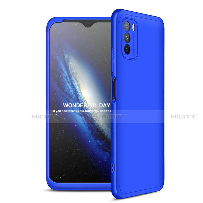 Custodia Plastica Rigida Cover Opaca Fronte e Retro 360 Gradi per Xiaomi Poco M3 Blu