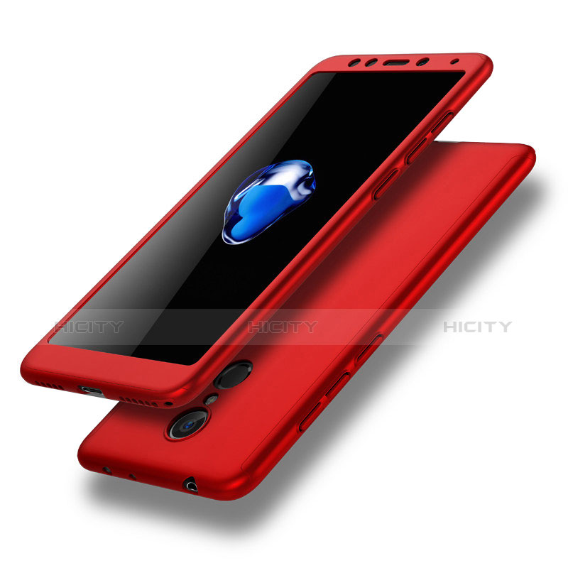 Custodia Plastica Rigida Cover Opaca Fronte e Retro 360 Gradi per Xiaomi Redmi 5 Rosso