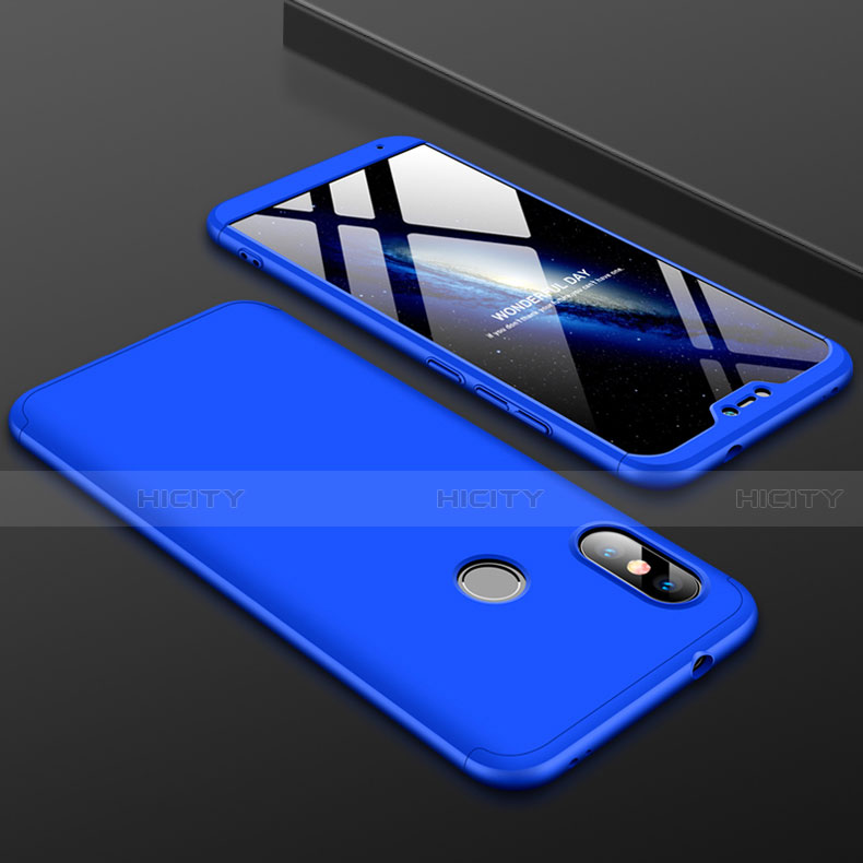 Custodia Plastica Rigida Cover Opaca Fronte e Retro 360 Gradi per Xiaomi Redmi 6 Pro Blu