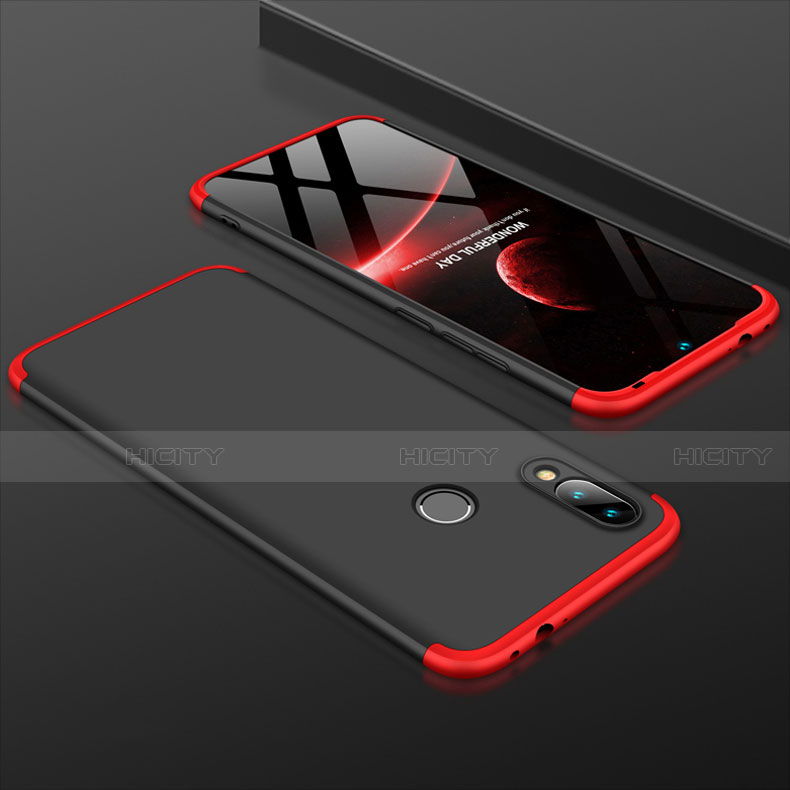 Custodia Plastica Rigida Cover Opaca Fronte e Retro 360 Gradi per Xiaomi Redmi 7 Rosso e Nero