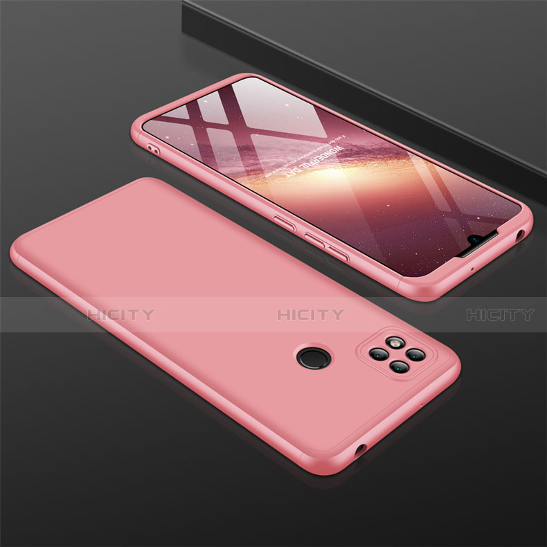 Custodia Plastica Rigida Cover Opaca Fronte e Retro 360 Gradi per Xiaomi Redmi 9 India Oro Rosa