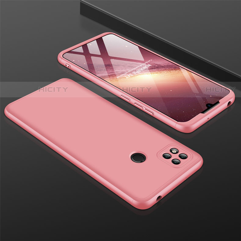 Custodia Plastica Rigida Cover Opaca Fronte e Retro 360 Gradi per Xiaomi Redmi 9C Oro Rosa
